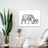 Original Artwork - J Patterson - Mother and Baby Elephant