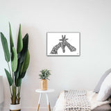 Giraffes Necking Limited Edition Print