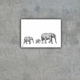 Elephants Walking Limited Edition Print